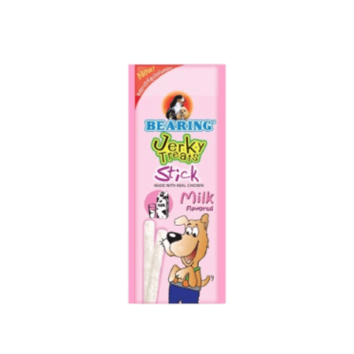 ขนมสุนัข BEARING เนื้อไก่อัดแท่ง สูตร JERKY TREATS SOFT SNACK รสนม ขนาด 50G